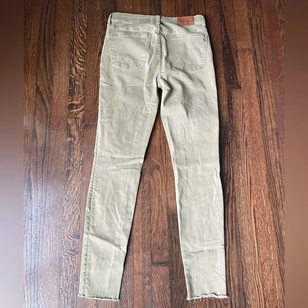 Madewell light green 9” high rise skinny jeans